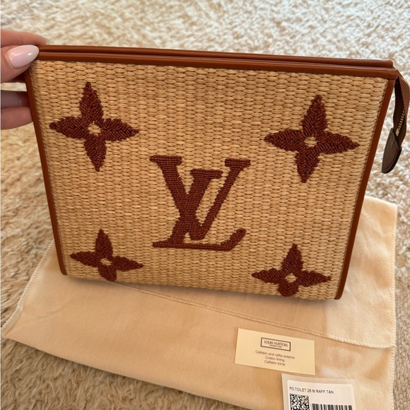 Louis Vuitton raffia clutch - Picture 3 of 9
